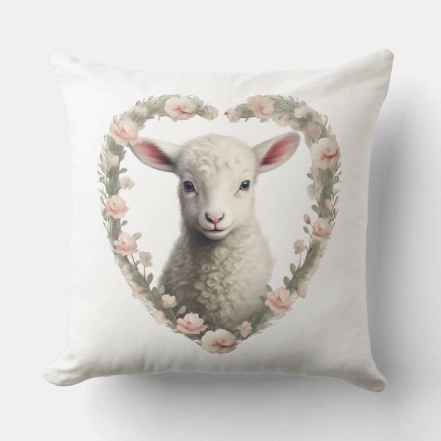 Baby Lamb Heart Kudde (Framsida)