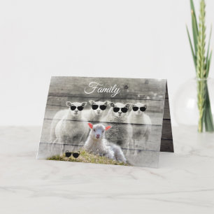 Baby Lamb-kort för påfyllning av rustiska barn Kort