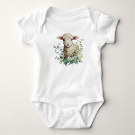 Baby Lamb med blommor T Shirt