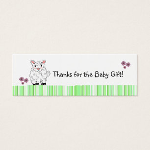 Baby Lamb Tack Litet Visitkort
