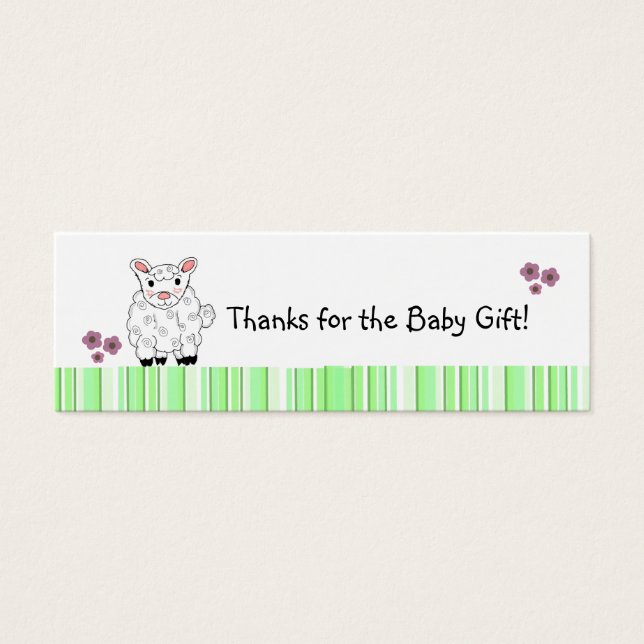Baby Lamb Tack Litet Visitkort (Framsidan)