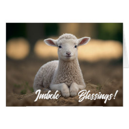 Baby lammbitsglassar hälsningskort