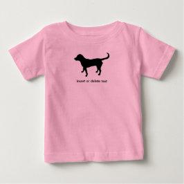 Baby lapshirt black lab silhouette tee shirt