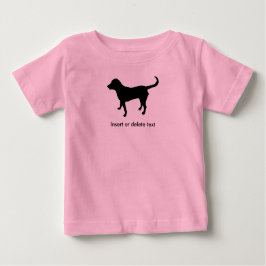 Baby lapshirt black lab silhouette tröja