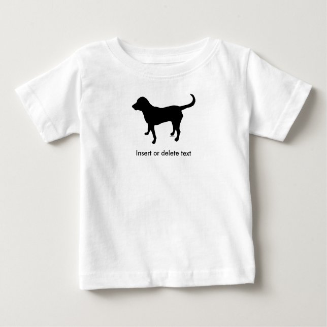 Baby lapshirt black lab silhouette tröja (Framsida)