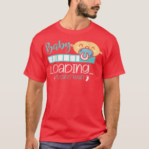 Baby läser in vänligen vänta på Genderna Visa Baby T Shirt