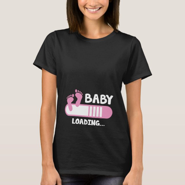 Baby lastande Moderskap T-Shirt (Framsida)