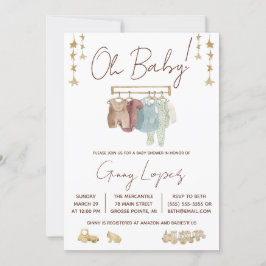 Baby, Layette, Eco Leksaker Baby Shower Inbjudningar