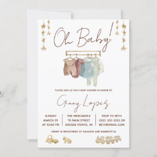 Baby, Layette, Eco Leksaker Baby Shower Inbjudningar
