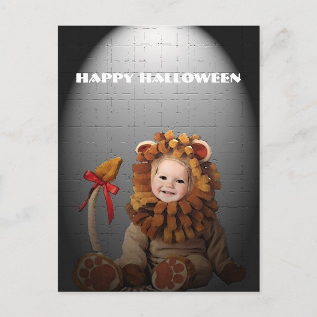 Baby Lejona Halloween-vykort Vykort (Framsida)
