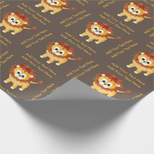 Baby Lejonare Unge Cute Children's Birthday Anpass Presentpapper