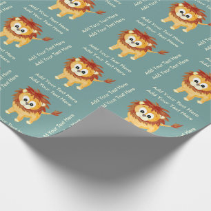 Baby Lejonare Unge Cute Children's Birthday Anpass Presentpapper