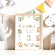 Baby Leksak Watercolor Birthday Nursery