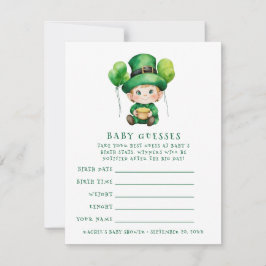 Baby Leprechaun-babyduschgissningsspelet Inbjudningar