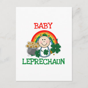 Baby Leprechaun Tshirts och Gifts Vykort