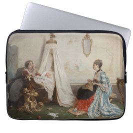 Baby ligger i sömn (av Gerolamo Induno) Laptop Fodral