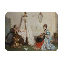 Baby ligger i sömn (av Gerolamo Induno)