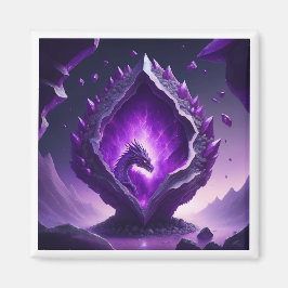 Baby Lila Dragon kommer från rymdägg Magnet
