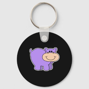 baby lila hippo nyckelring