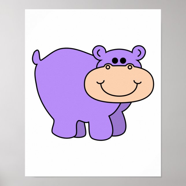 baby lila hippo poster (Framsidan)