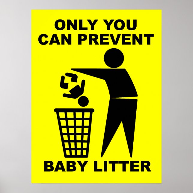 Baby Litter Funny Print Poster Humor (Framsidan)