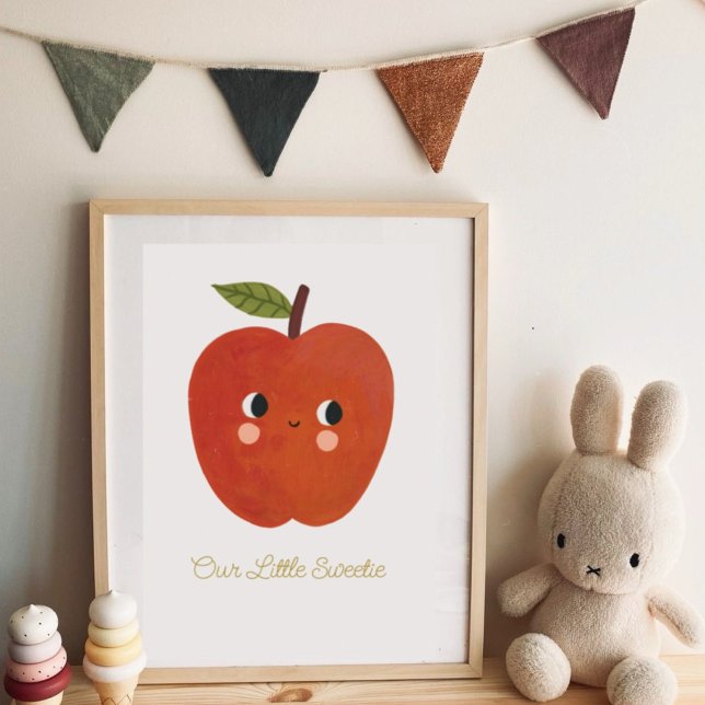Baby Little Baby Cute Apple Nursary Poster (Skapare uppladdad)