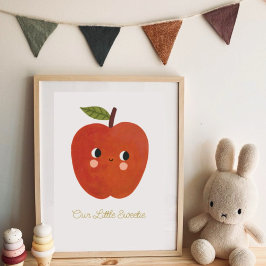 Baby Little Baby Cute Apple Nursary Poster