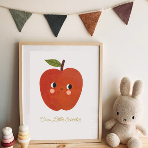 Baby Little Baby Cute Apple Nursary Poster