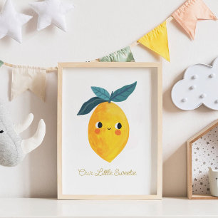 Baby Little Baby Cute Lemon Nursary Poster