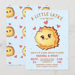Baby Little Latke Hanukkah Baby Shower Inbjudningar