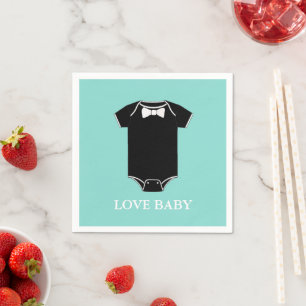 BABY Little Man Tuxedo Shower Party Pappersservett