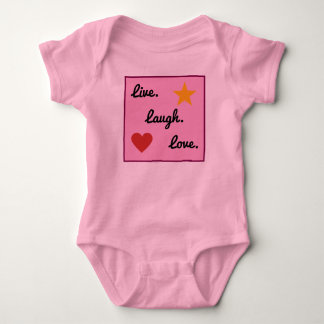 Baby Live Laugh Love Onsie blir Barn Liv Låter Kär T Shirt
