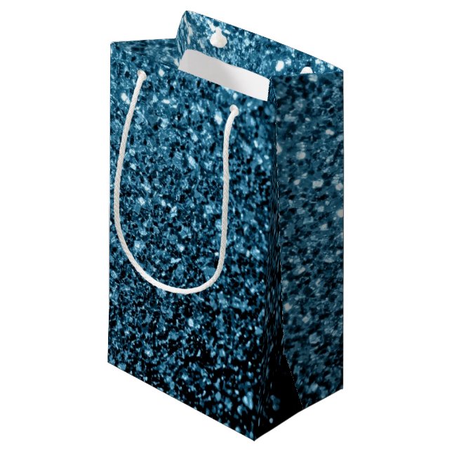 Baby ljusblå falskt glitter gnistrar (Framsidan Vinklad)