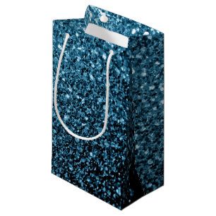 Baby ljusblå faux glitter-brunnar