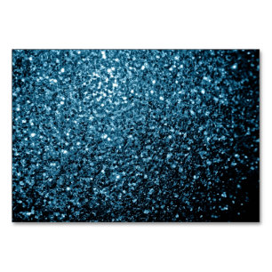 Baby ljusblå faux glitter-brunnar bordsnummer