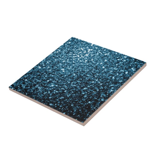 Baby ljusblå faux glitter-brunnar kakelplatta (Sidan)