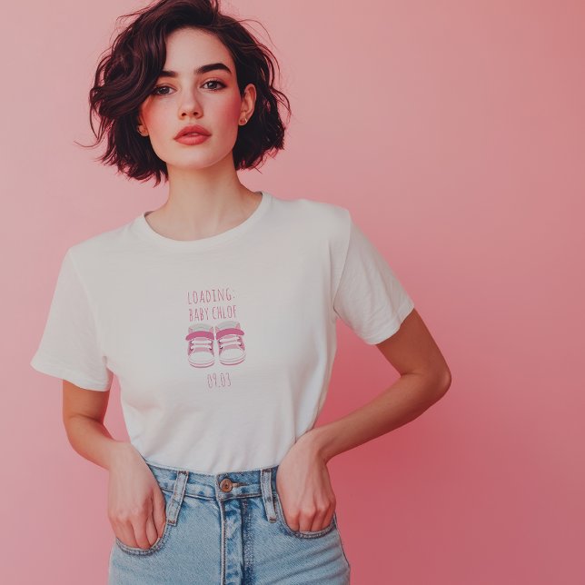 Baby Loading Please Wait Custom Due Date Shirt T (Baby Loading Please Wait Custom Due Date Shirt)