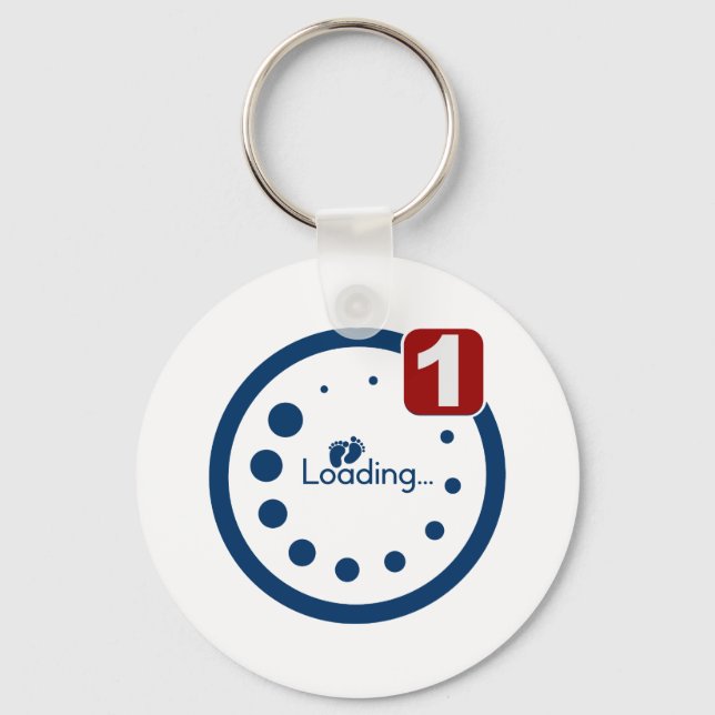 Baby Loading Plus-meddelande Nyckelring (Framsida)