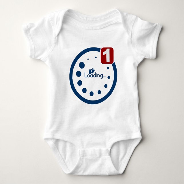 Baby Loading Plus-meddelande Tee Shirt (Framsida)