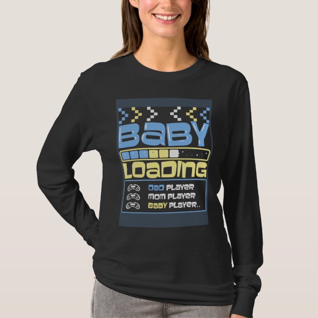Baby Loading Pregnancy I Baby Loading Gaming Dad G T Shirt (Framsida)