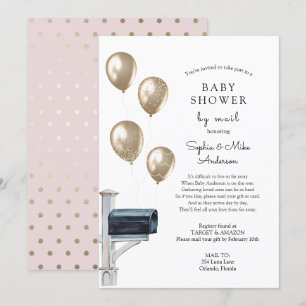 Baby Long Avstånd Shower by Mail Inbjudningar