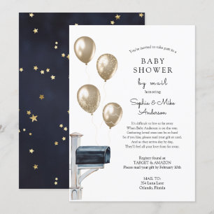 Baby Long Avstånd Shower by Mail Inbjudningar