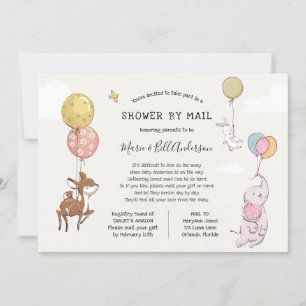 Baby Long Avstånd Shower by Mail Inbjudningar