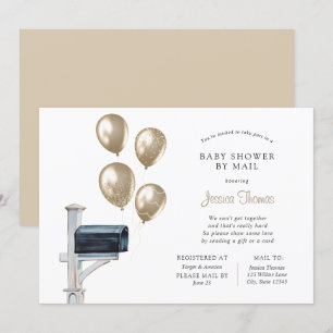 Baby Long Avstånd Shower by Mail Inbjudningar