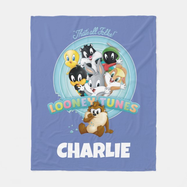 Baby LOONEY TUNES™ Logo | That's All Folks Fleecefilt (Framsidan)