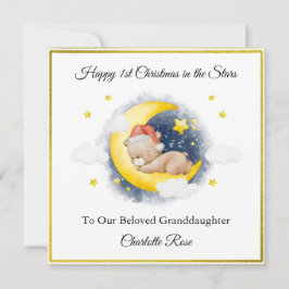 Baby Loss Girl Boy Måne-Nallens julkort