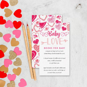 "Baby Love" Alla hjärtans dag Baby Shower Bok Tilläggskort