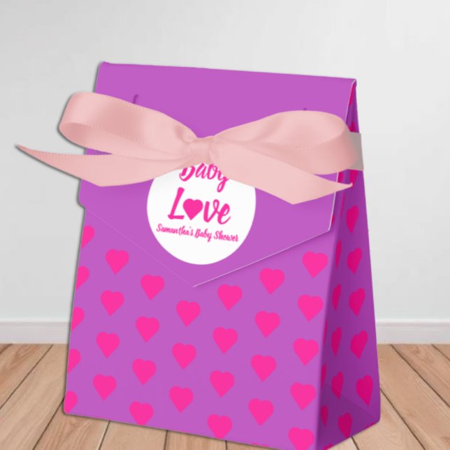 Baby Love Heart Baby Shower Presentaskar (Skapare uppladdad)