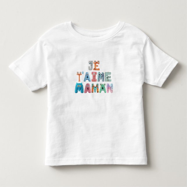 baby love- Je t'aime Maman T Shirt (Framsida)