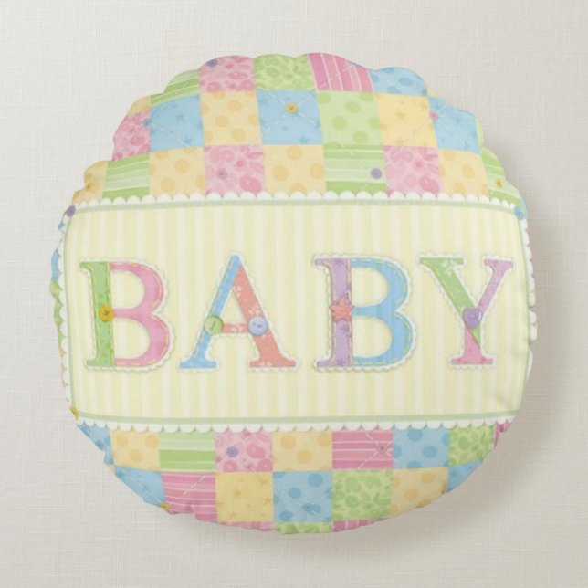 Baby Love Kollektion Rund Kudde (Framsidan)